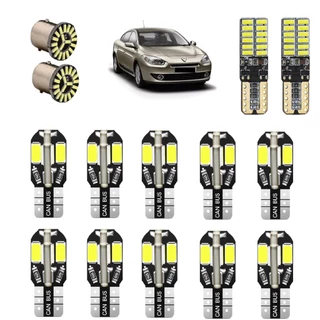 Kit Lâmpadas Led Premium Renault Fluence Pingo Teto Placa Ré