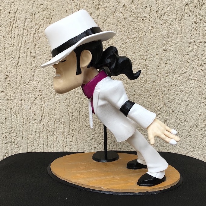Michael Jackson - 18cm - Chibi - MoonWalk - Smooth Criminal - Impressão 3D