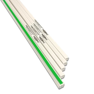 10 Canaletas Pvc S/ Divisória 10x10x1000mm Fita Dupla Face