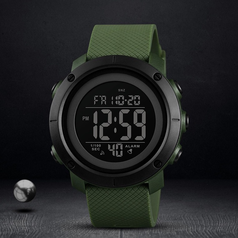Relógio De Pulso SKMEI Dual Time Digital Esportivo Militar LED À Prova D'água Alarme
