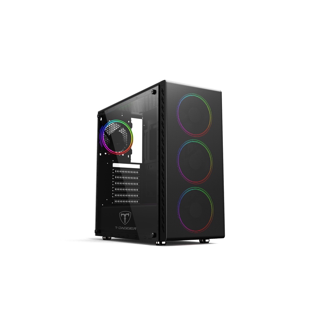 Gabinete Gamer T-Dagger TGC-G10B Painel Frontal Mesh Sem Fans.