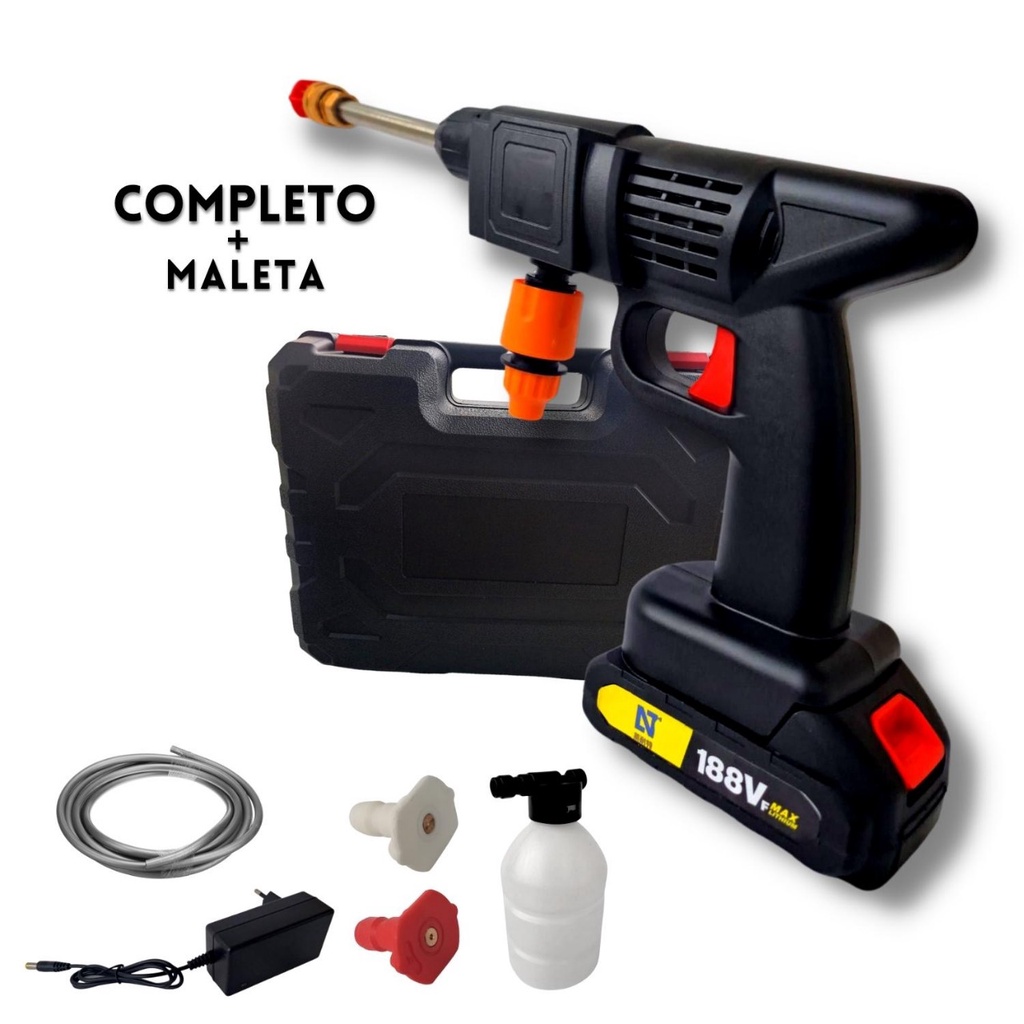 Pistola Da Água Lavadora de Alta Pressão Recarregável Portátil