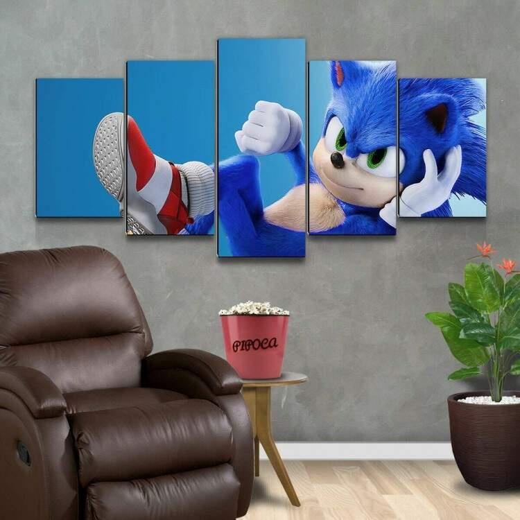 Quadro decorativo A4 Sonic Mania, JOGO, VIDEO GAME, CLÁSSICO