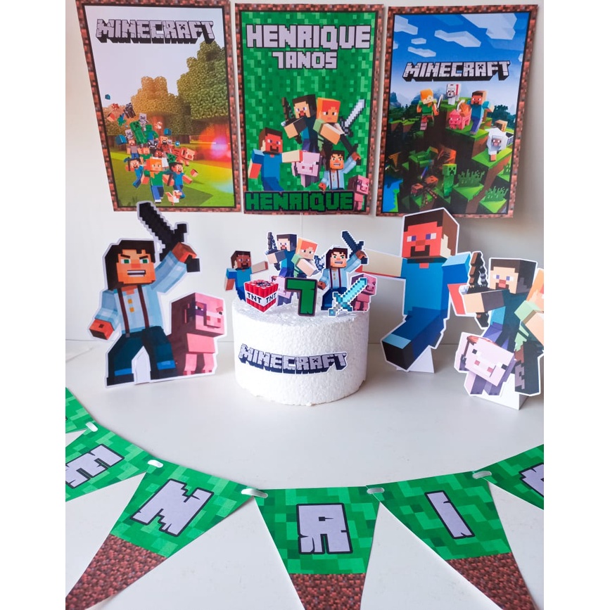 Kit So Um Bolinho Minecraft | Shopee Brasil