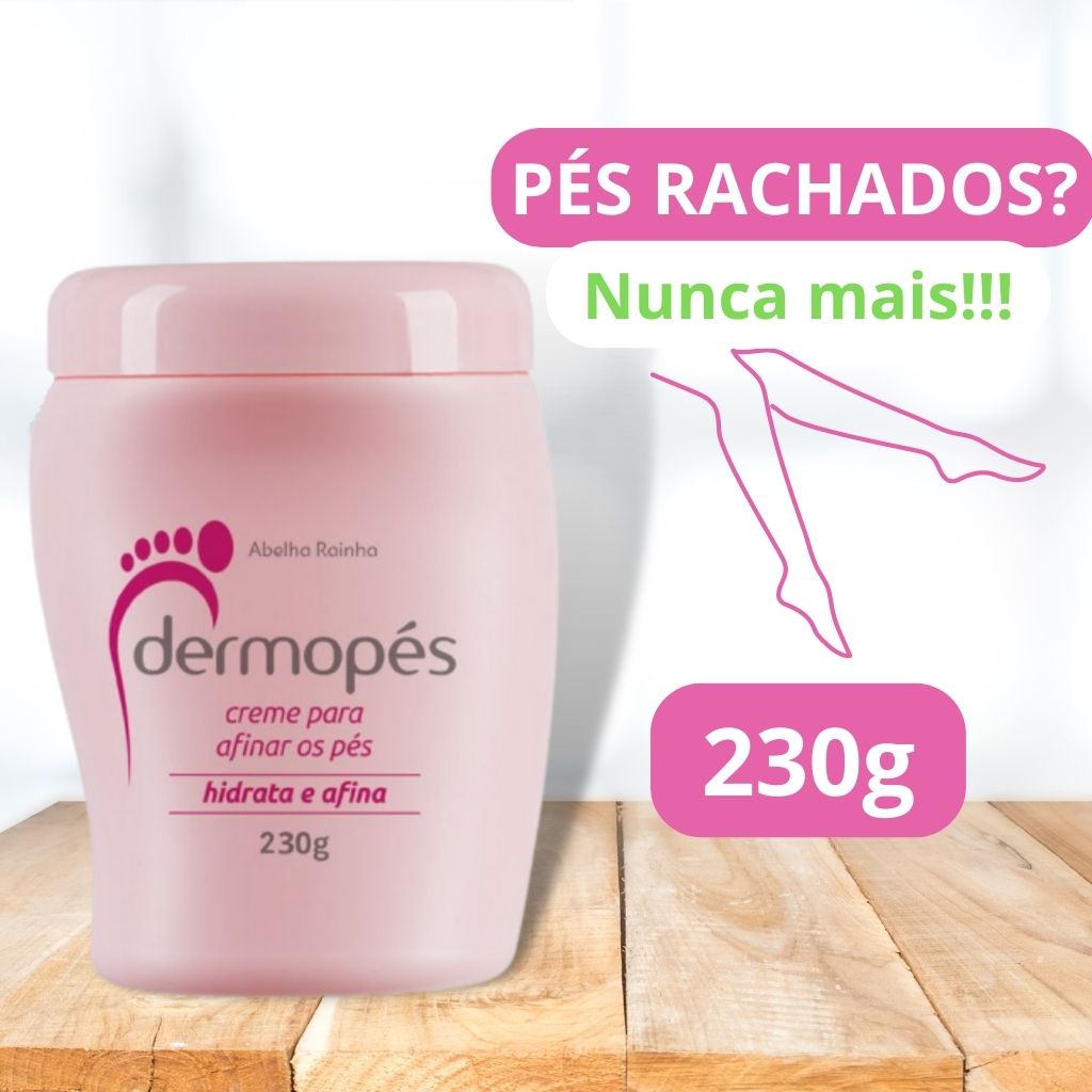 Creme Para Afinar Os Pés Dermopés 230g Hidrata E Afina Abelha Rainha ...