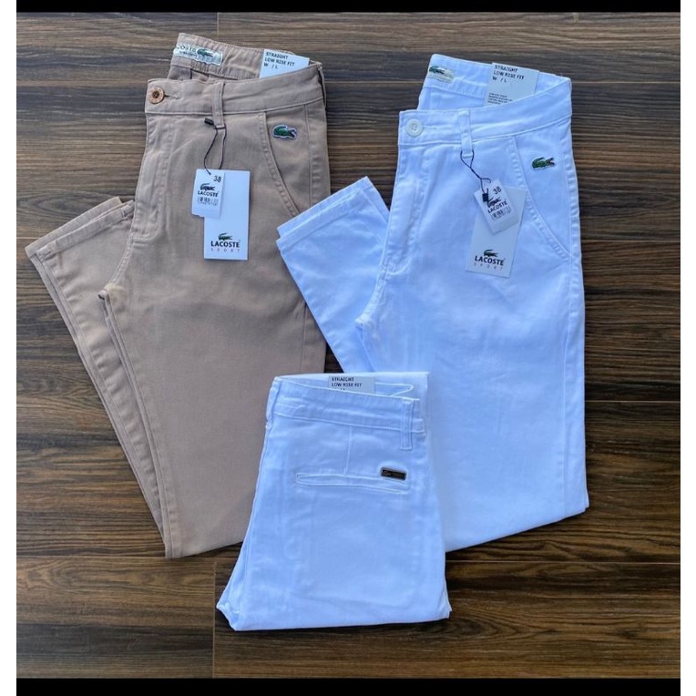 Calça sarja hot sale masculina lacoste