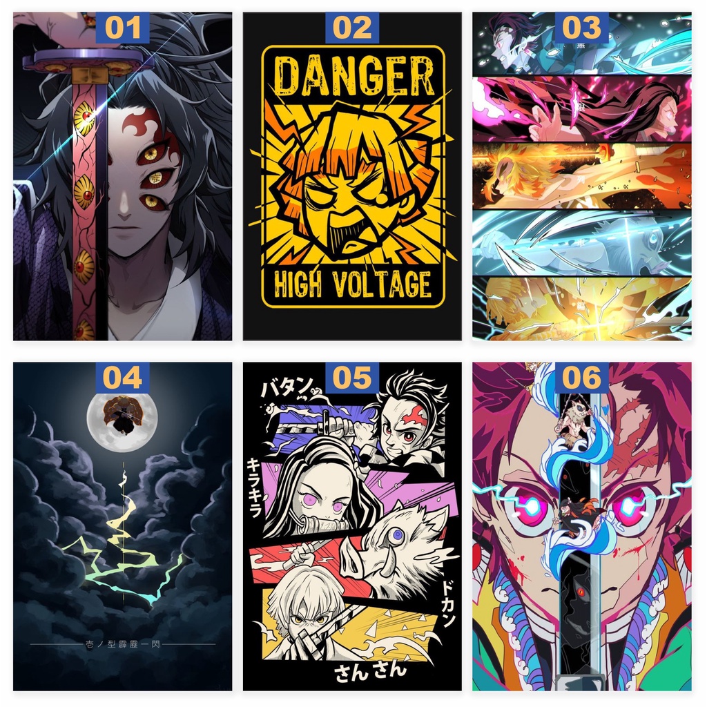 Placa Decorativa Kimetsu no Yaiba Tamanho 10x15