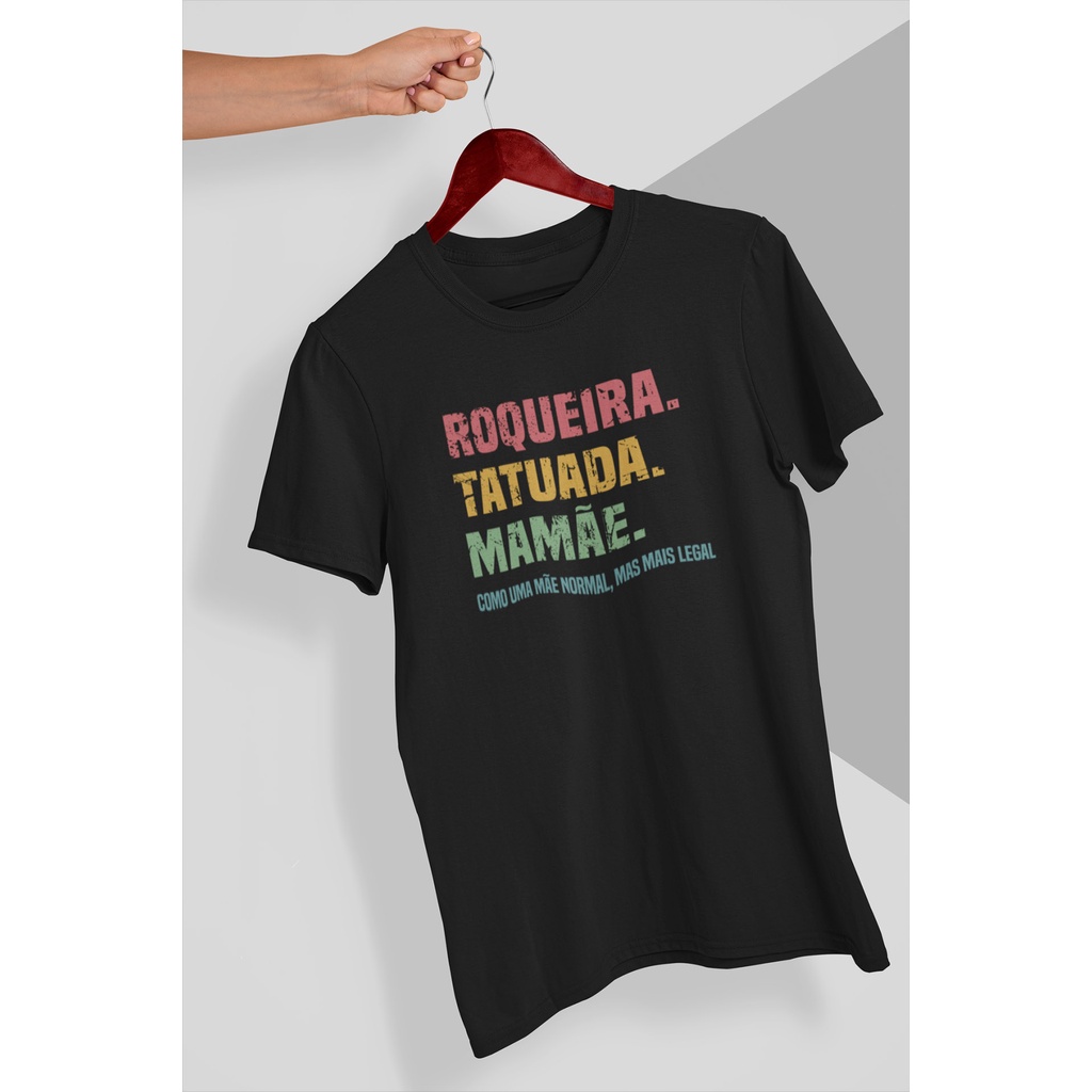 Camiseta Roqueira Tatuada Mamãe