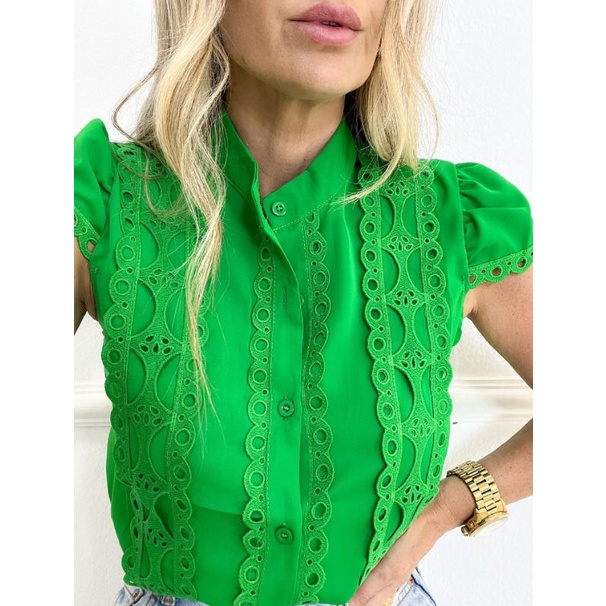 Aliexpress.com : Buy New Women Clothing Lace Blouse Blusas Femininas 2015  Camisas Blusinha Roupas Blusa Renda Guip…