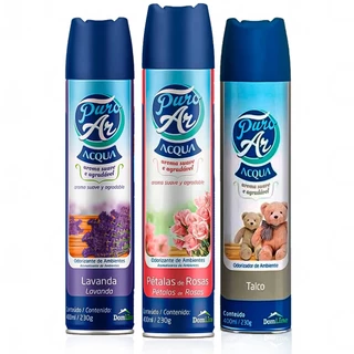 Spray Neutralizador Odorizante De Ambiente Puro Ar 400ml Aerossol Várias Fragrâncias Lar Cheiroso