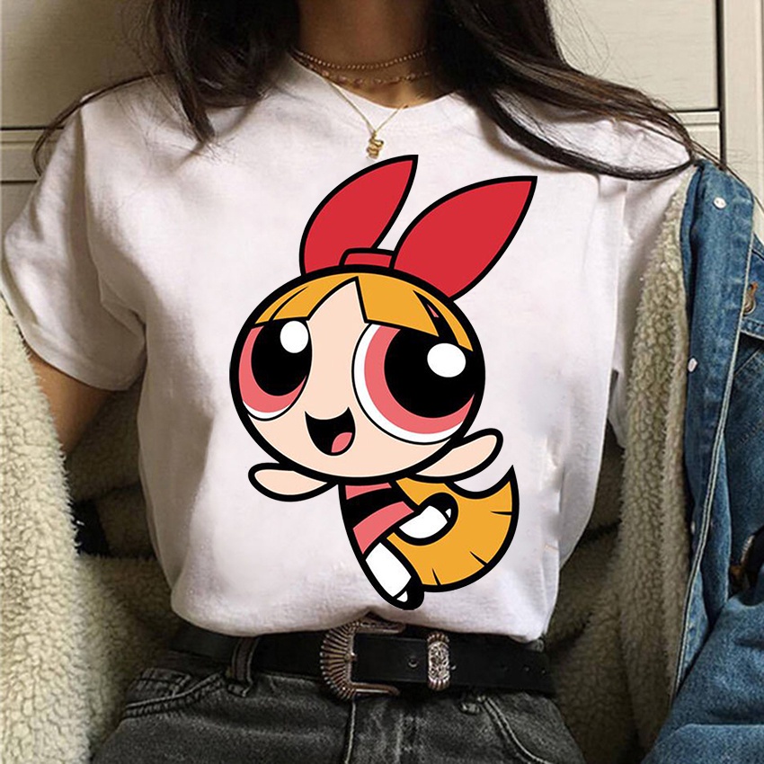 Camiseta Feminina Meninas Superpoderosas Personalizada Lindinha Docinho e Florzinha