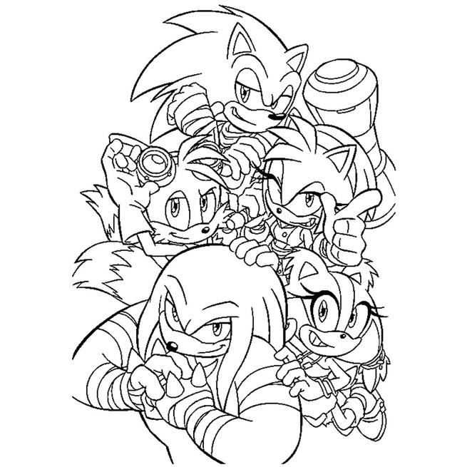 Desenhos que Fiz Numa App de Colorir do Sonic