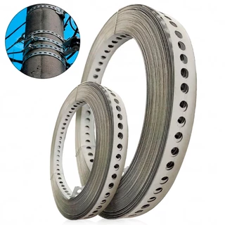 Cinta Fita De Aço Galvanizada Perfurada 17mm Largura De 10 Ou 30 Metros Prender Canos Tubos E Etc em Oferta na Shopee