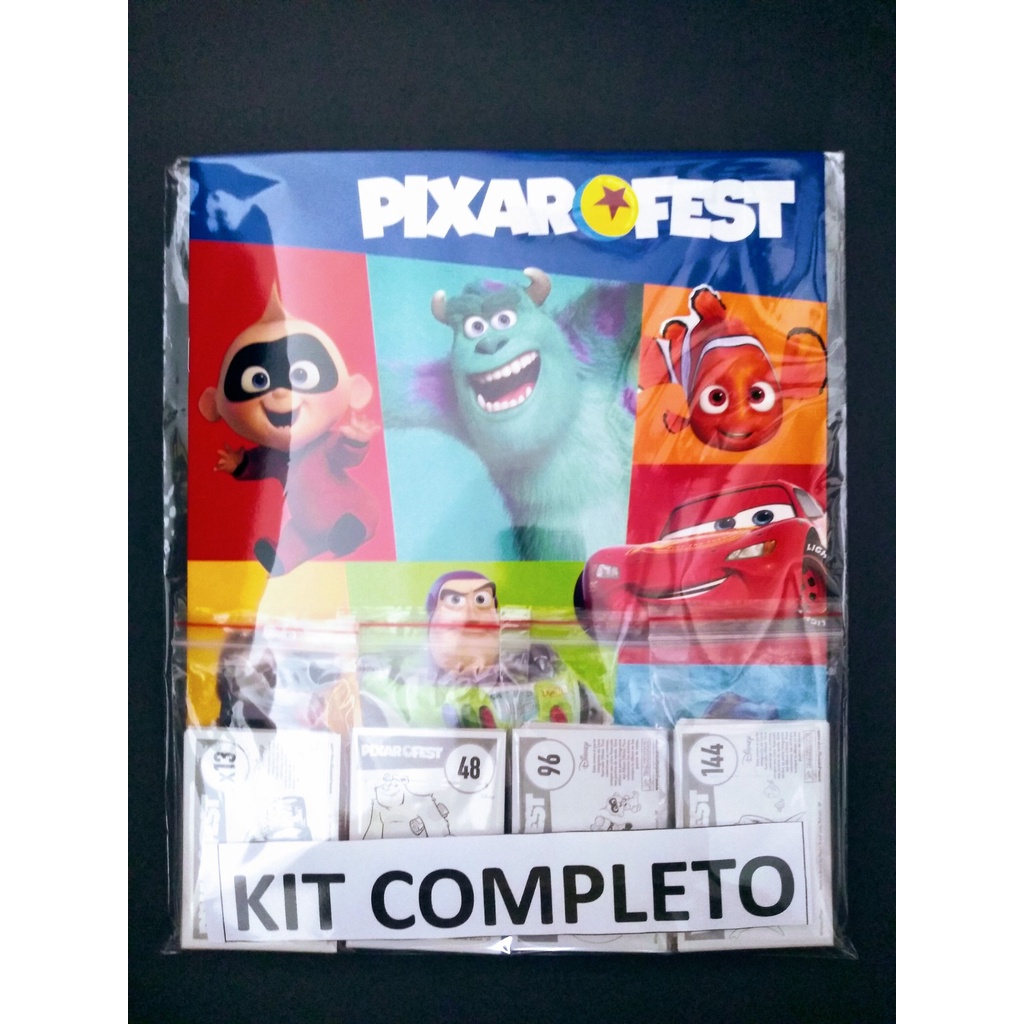 ALBUM DE FIGURINHAS PIXAR FEST 2021 COMPLETO PARA COLAR