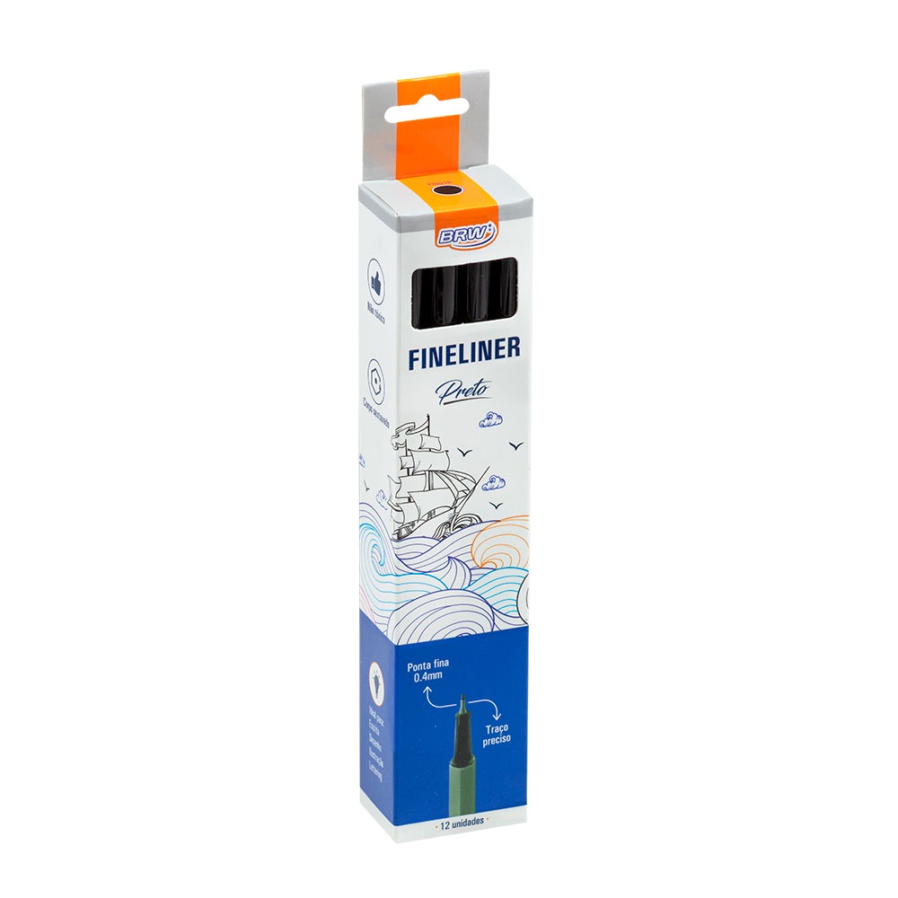 Caneta Hidrográfica - Fineliner 0,4mm BRW - Tons Clássicos