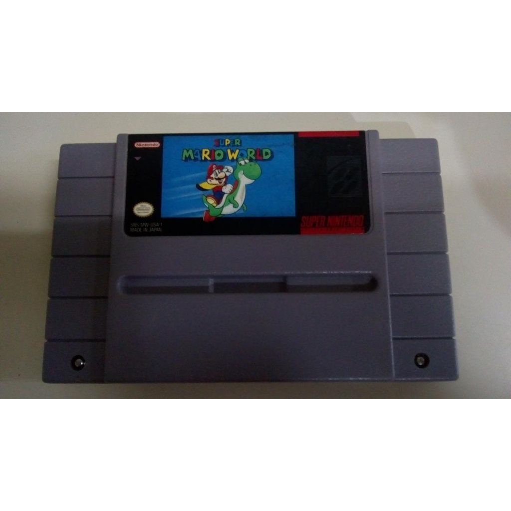 Fita Super Mario World Jogo Original Snes Salva Nintendo Shopee Brasil