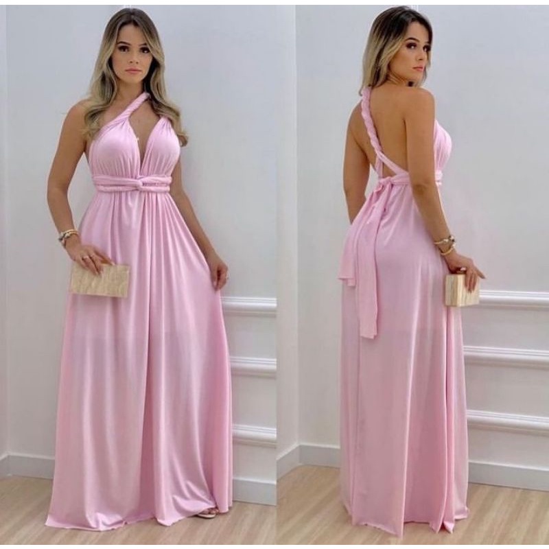 Vestido Longo Festa Multiformas | Shopee Brasil