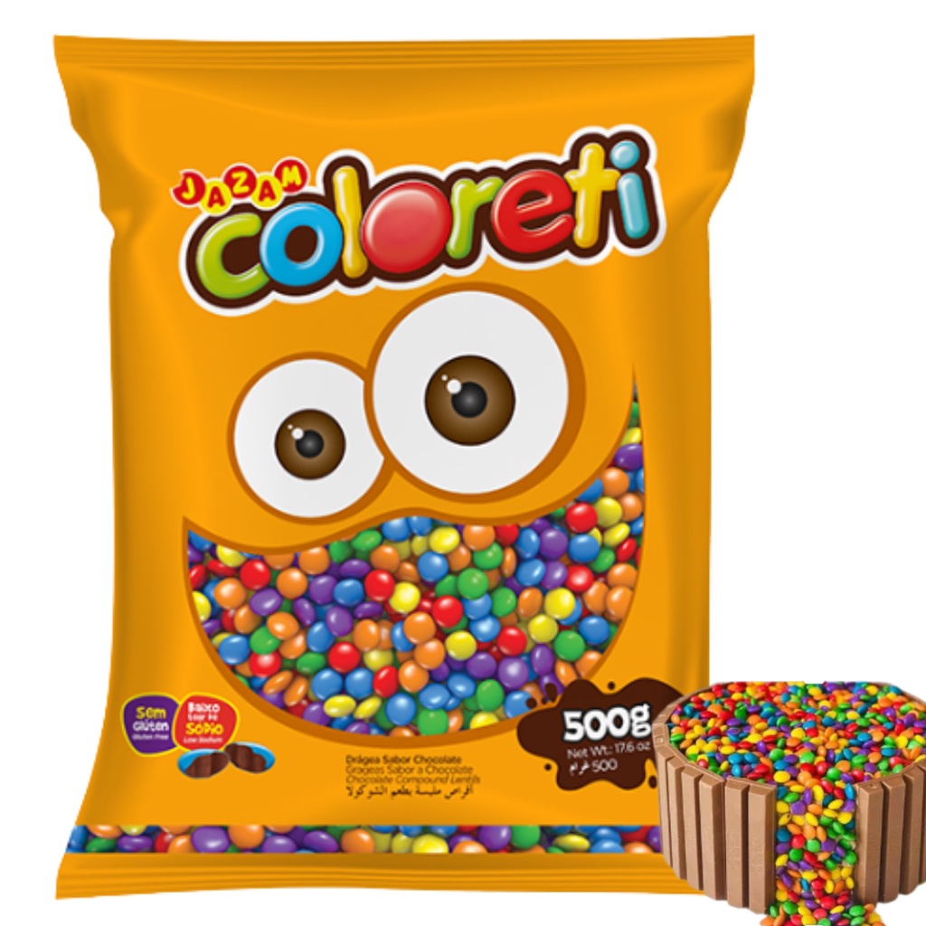 Confete Coloreti Colorido Mini 500g Jazam Alimentos
