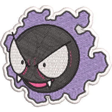 haunter Pokemon roxo patche bordado termocolante