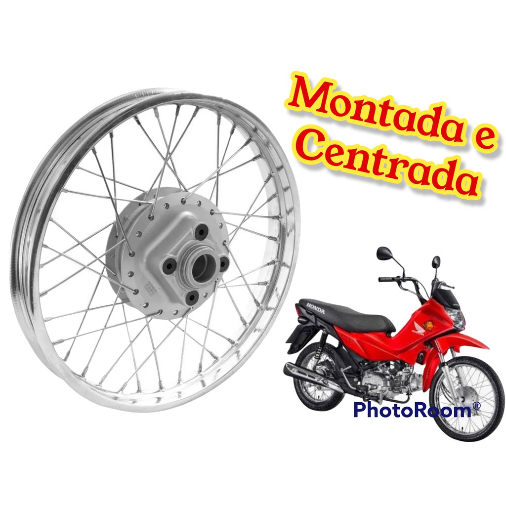 Roda Traseira Completa Aro Cubo Raio Montada E Alinhada Pop Todos Os Anos Mm Zincado