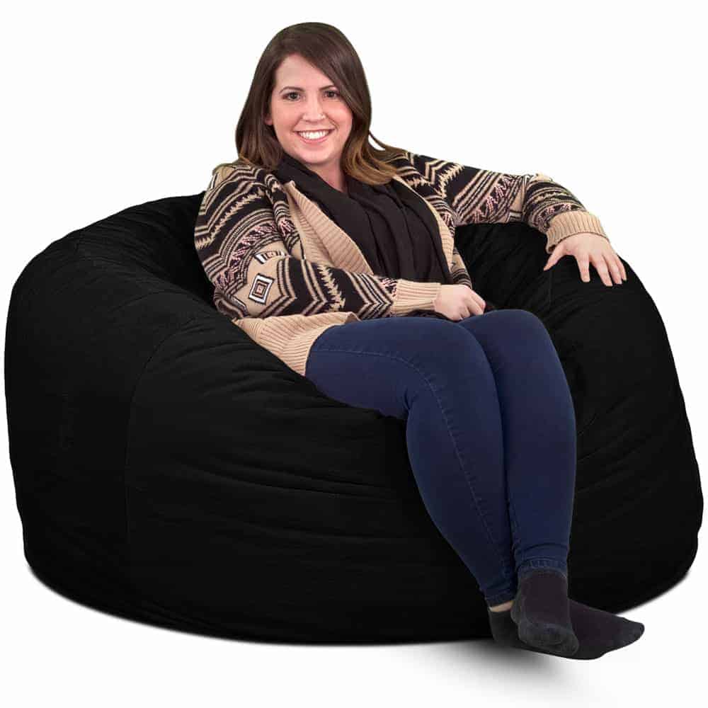 Puff Gigante tamanho 140x20 sem enchimento couro sintético marrom e preto fácil de limpar