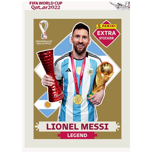 Lionel Messi - Figurinha Extra Bronze - Copa Do Mundo 2022 - Escorrega o  Preço