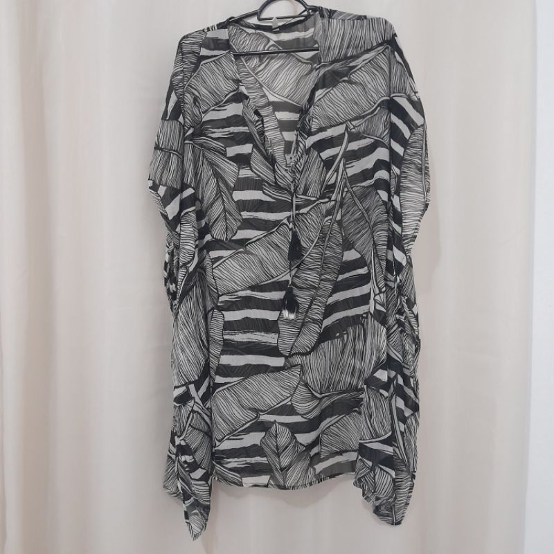 Kaftan Praia Leopardo - Saída Transparente Feminina