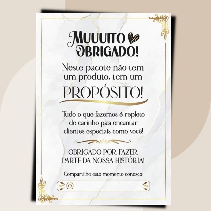 Cartão de agradecimento Tema Natal