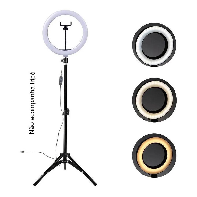 Ring Ligth Para Videos Fotos Youtuber Gravar Tik Tok Influencer Iluminadora