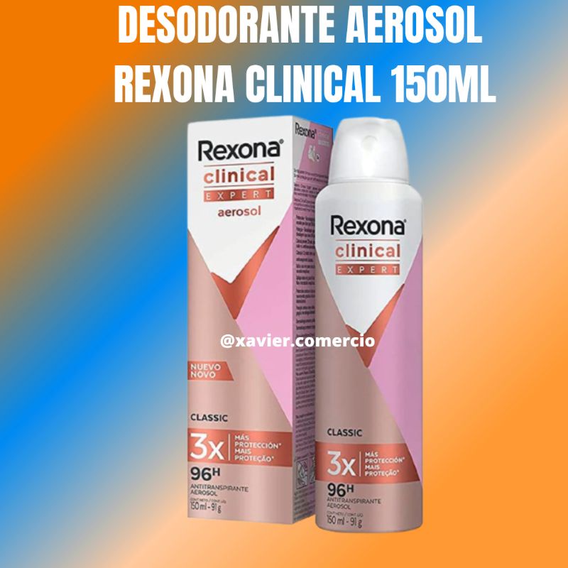 Antitranspirante Aerosol Rexona Clinical Classic 150ml