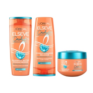 Kit Elseve Cachos dos Sonhos - Shampoo 400 ml + Condicionador 400 ml + Creme Tratamento