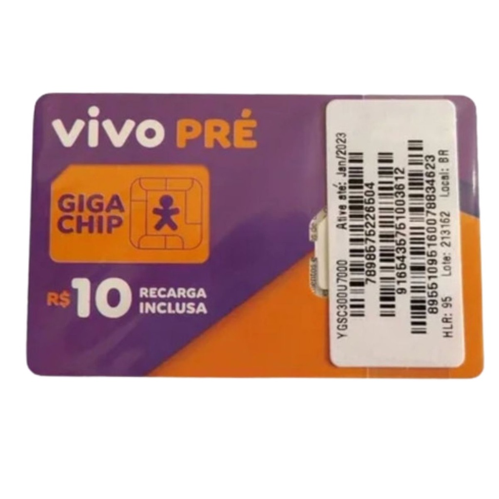 KIT CHIPS VIVO COM RECARGA DDD LIBERADO | Shopee Brasil