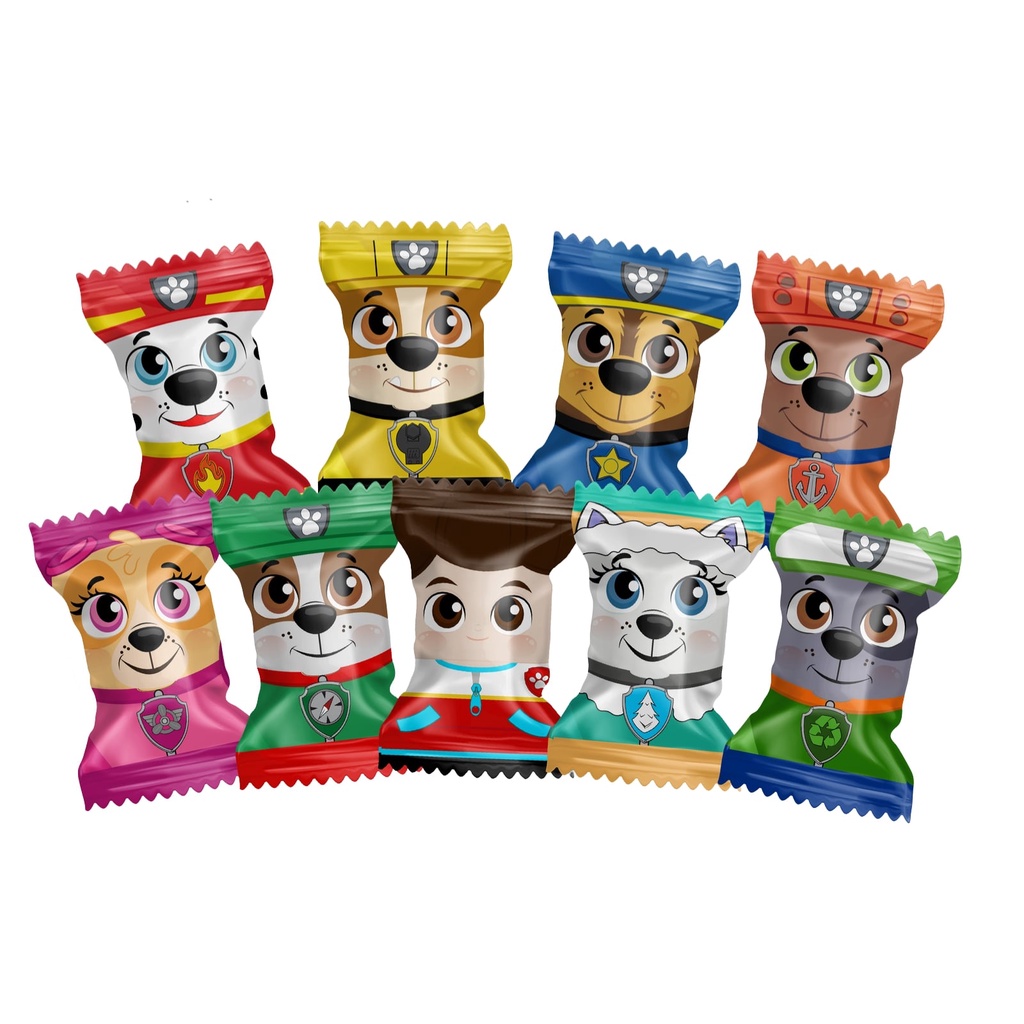 Kit Balas ou chicletes Balinhas Aniversário Decoração Personalizadas Patrulha Canina