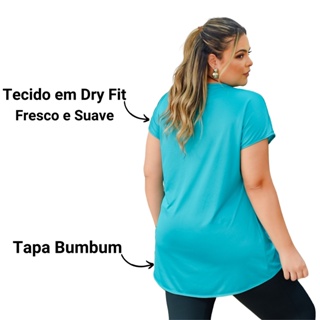 Kit 2 Blusas Plus Size Feminina Fresquinha Academia Valor de Atacado