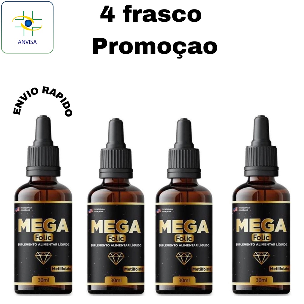 Mega Folic 30ml Acabe Com Os Fios Brancos Original 1 Frasco