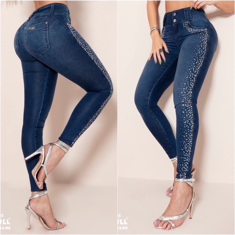 calça jeans feminina pitbull lançamento original ref 65215