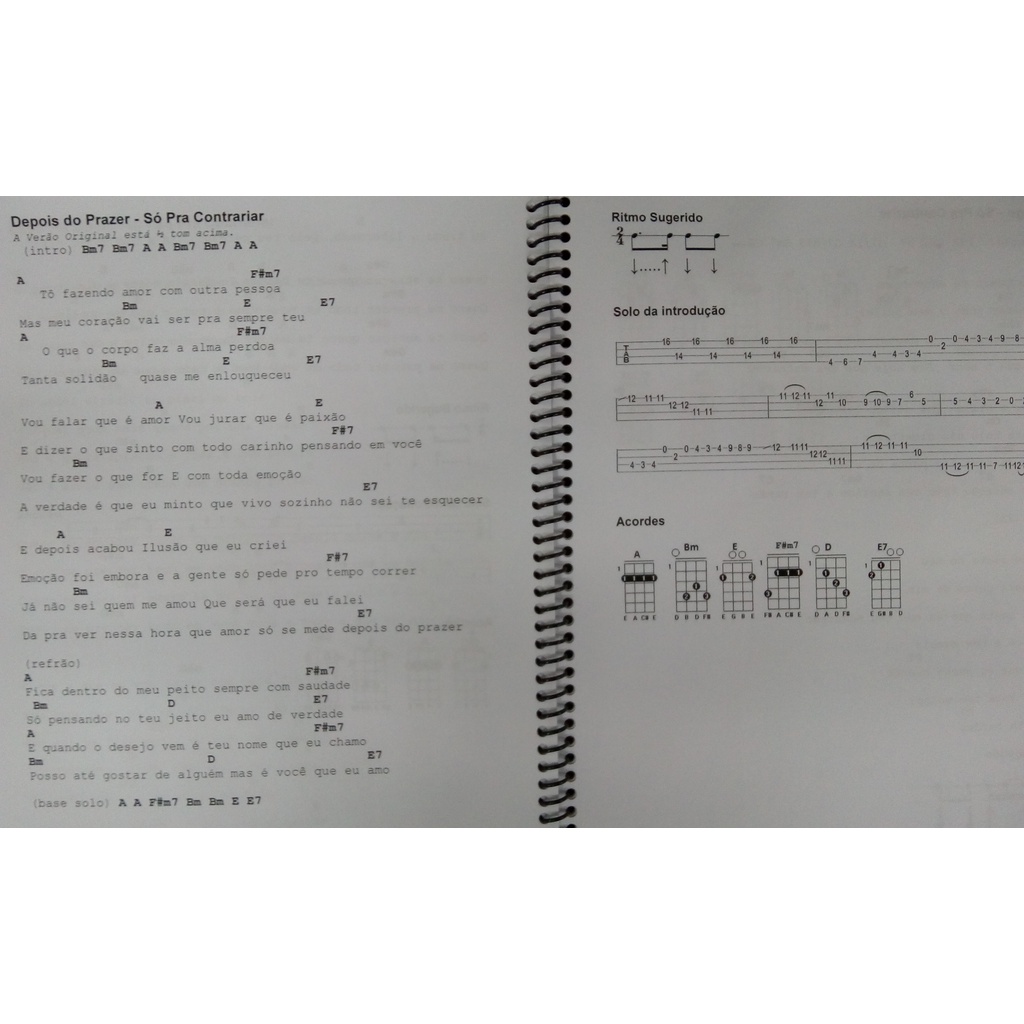 Caderno de Cavaquinho 54 Músicas com cifras solos e ritmos