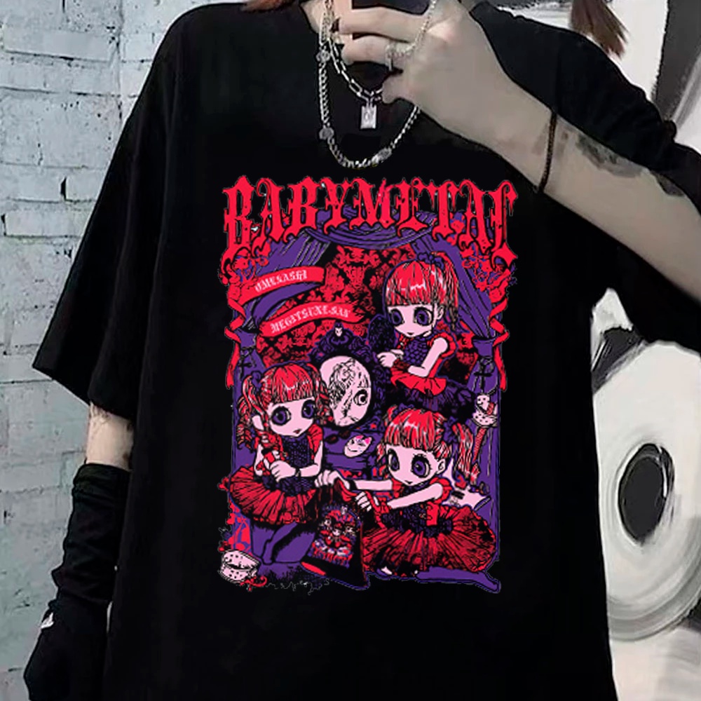 Camiseta Basica Camisa Banda Babymetal Girls Kawaii Metal Moda Unissex