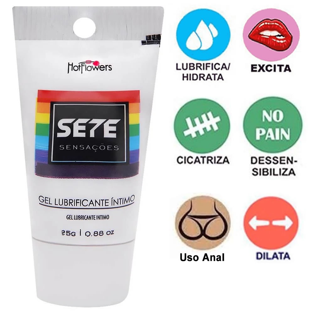 7 Sete Sensações - Gel Lubrificante Sexo Anal Hotflowers 25g - Sem Dor,  Mais Prazer - Brinquedos Sexuais | Shopee Brasil