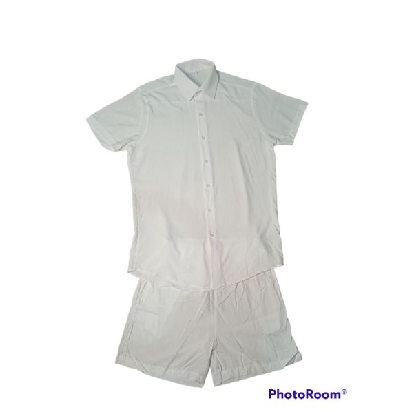Conjunto Praia Branco C Elastano Camisa e Short Masculino Tecido Tactel Ano  Novo - Escorrega o Preço