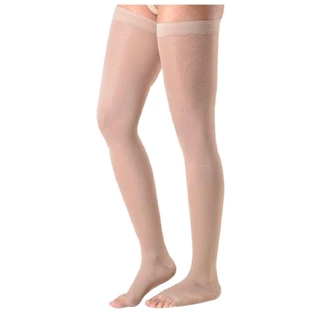 Meia Coxa 7/8 Sigvaris Attiva Alta Compressão 20-30mmhg Microfibra Com Faixa De Silicone