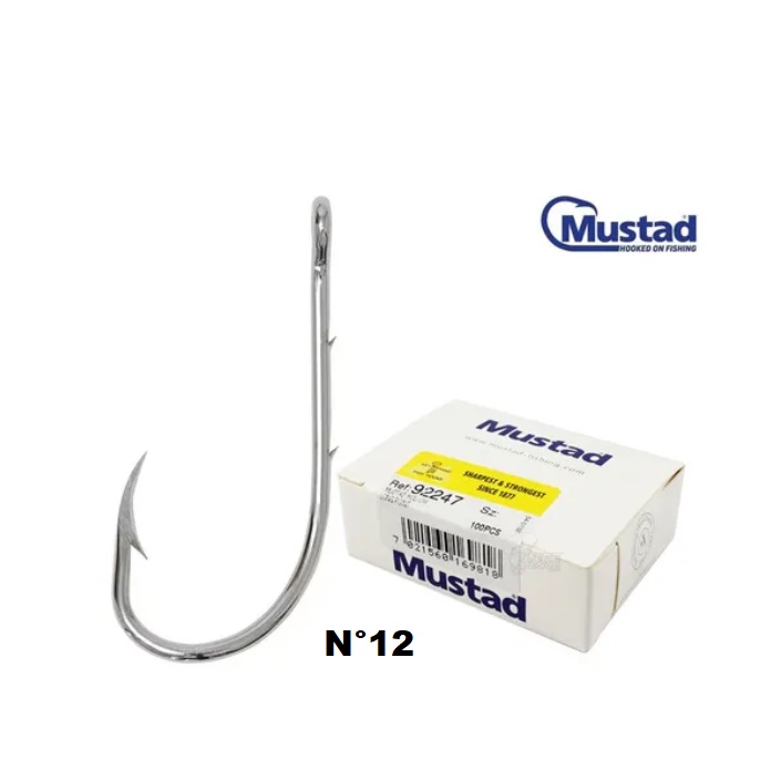 Anzol Mustad Beak Baitholder 92247 Níquel Nº 12 - 100 Peças
