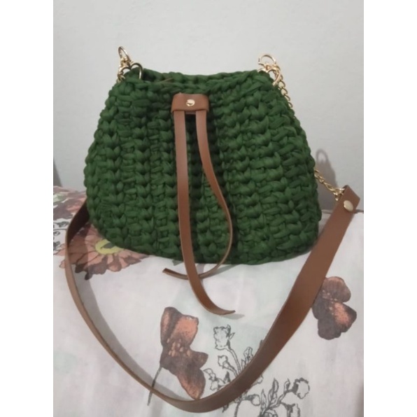 Bolsa De Croche Em Fio Malha Shopee Brasil