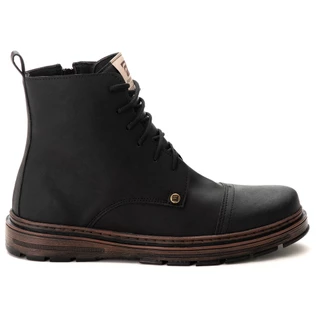 Bota Coturno Casual Solado Borracha Costurado Ferraroni Cano Medio Ziper Lateral