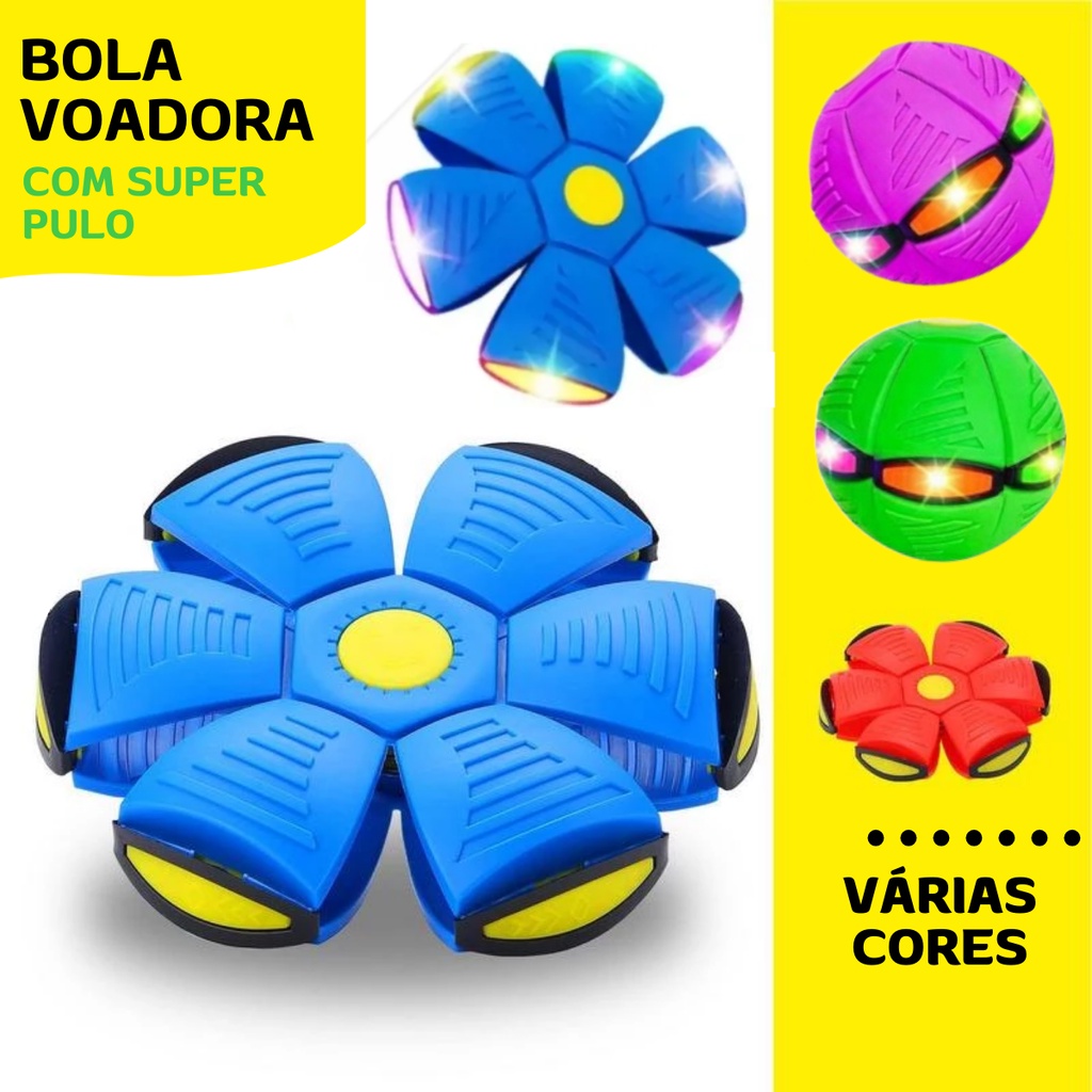 Bola Voadora Mágica Brinquedo Bola Disco UFO Grande Colorida Com Led