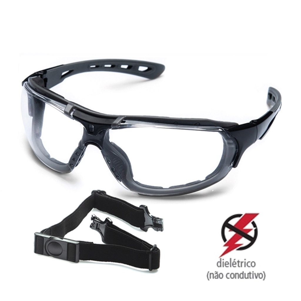 Óculos de Proteção Roma Incolor para Eletricista - Steelflex