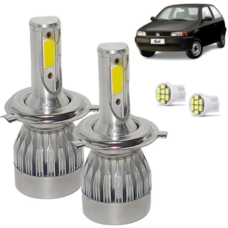 Kit Super Led Gol G2 1996 a 2000 Farol Alto e Baixo H4 20000 Lumens