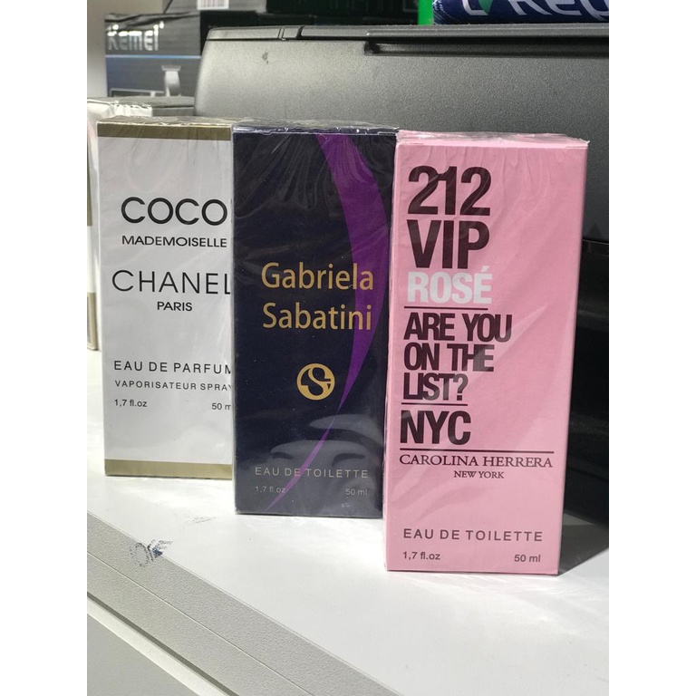 Kit 3 Perfumes Feminino gabriela sapatini, 212 Vip rosé, Coco Chanel 50ml