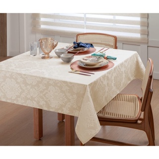 Toalha de Mesa Jacquard High Class 100% Poliéster Quadrada Redonda Retangular