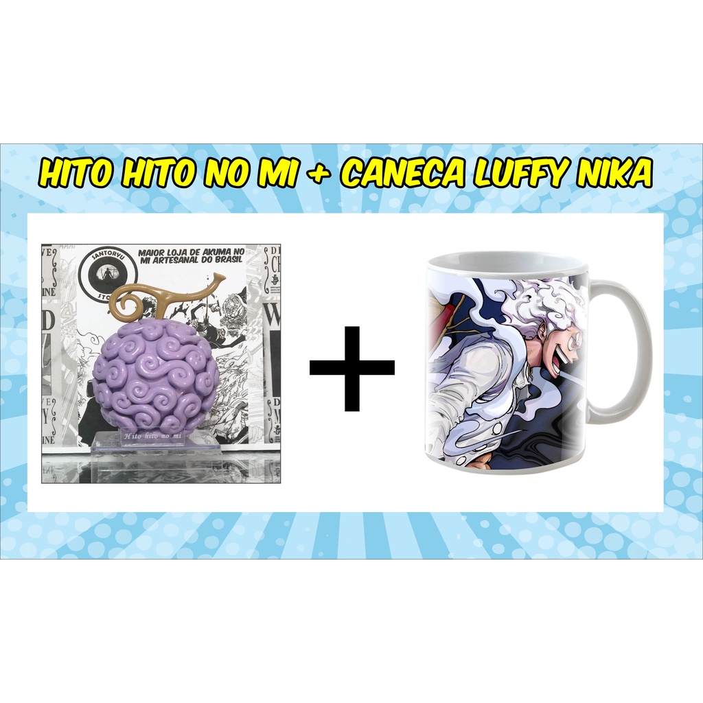 Action Figure - Gura Gura No Mi + Caneca do Barb Branca - One